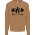 Spartans Gym Mens Sweatshirt Jumper Caramel Latte