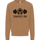 Spartans Gym Mens Sweatshirt Jumper Caramel Latte