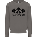 Spartans Gym Mens Sweatshirt Jumper Charcoal