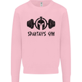 Spartans Gym Mens Sweatshirt Jumper Light Pink