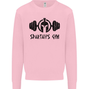 Spartans Gym Mens Sweatshirt Jumper Light Pink