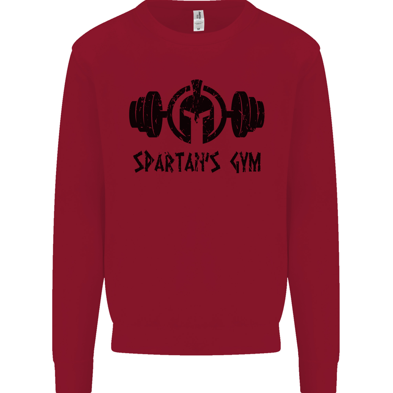Spartans Gym Mens Sweatshirt Jumper Red