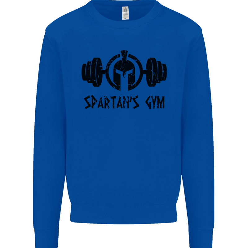 Spartans Gym Mens Sweatshirt Jumper Royal Blue