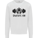 Spartans Gym Mens Sweatshirt Jumper White