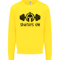 Spartans Gym Mens Sweatshirt Jumper Yellow