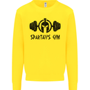 Spartans Gym Mens Sweatshirt Jumper Yellow