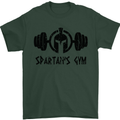 Spartans Gym Mens T-Shirt Cotton Gildan Forest Green