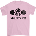 Spartans Gym Mens T-Shirt Cotton Gildan Light Pink