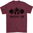 Spartans Gym Mens T-Shirt Cotton Gildan Maroon