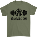 Spartans Gym Mens T-Shirt Cotton Gildan Military Green