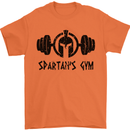 Spartans Gym Mens T-Shirt Cotton Gildan Orange