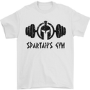 Spartans Gym Mens T-Shirt Cotton Gildan White