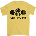 Spartans Gym Mens T-Shirt Cotton Gildan Yellow
