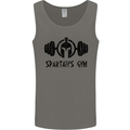 Spartans Gym Mens Vest Tank Top Charcoal