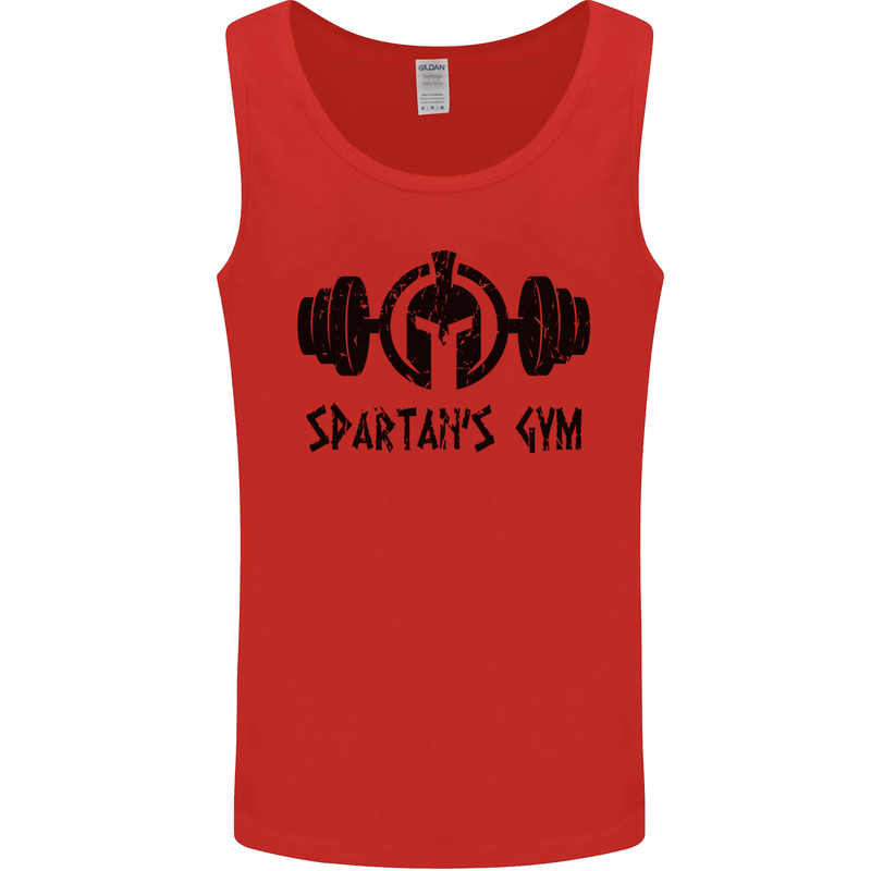 Spartans Gym Mens Vest Tank Top Red