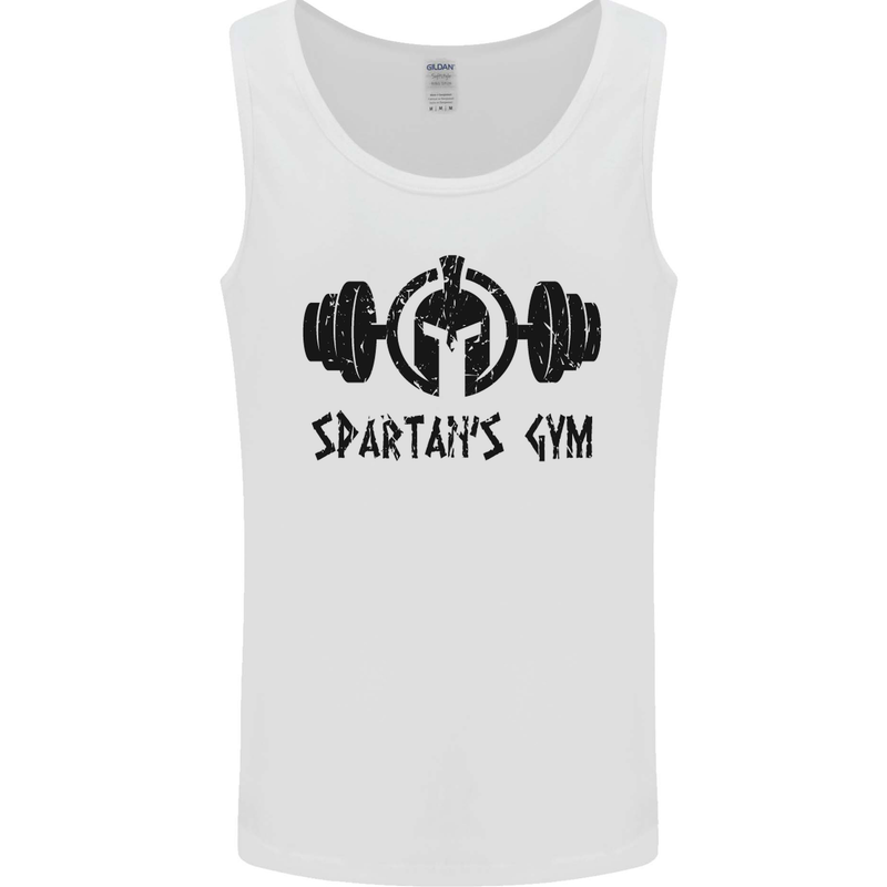 Spartans Gym Mens Vest Tank Top White