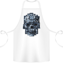 Speaker Skull Music Hi-Fi Cotton Apron 100% Organic White