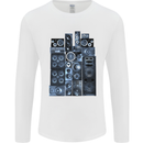 Speaker Stack Music HI-FI Mens Long Sleeve T-Shirt White