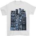 Speaker Stack Music HI-FI Mens T-Shirt Cotton Gildan White