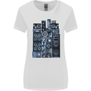 Speaker Stack Music HI-FI Womens Wider Cut T-Shirt White