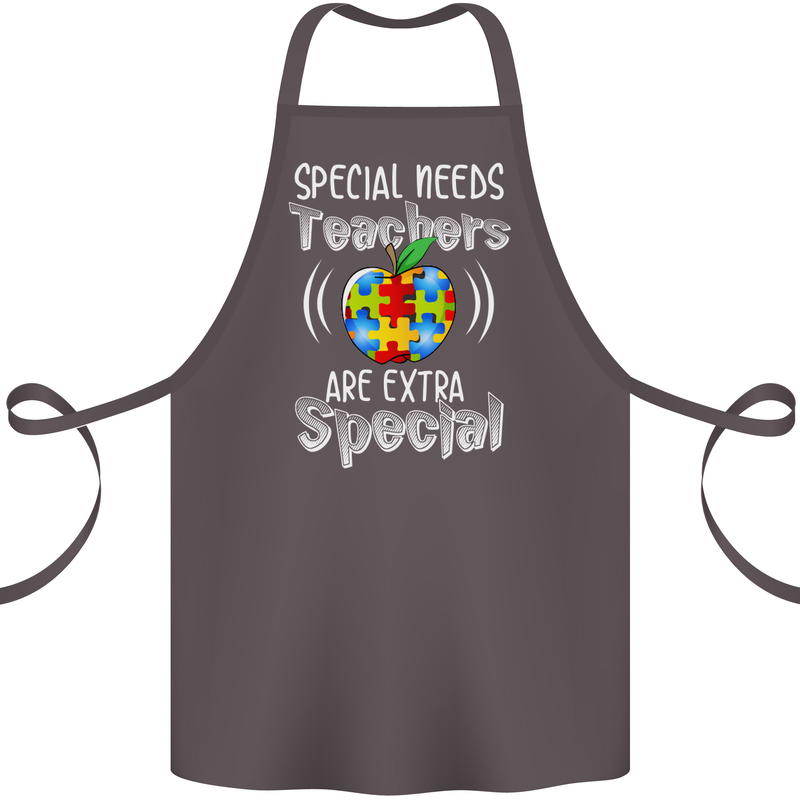 Special Needs Teachers Autism Autistic ASD Cotton Apron 100% Organic Dark Grey
