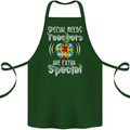 Special Needs Teachers Autism Autistic ASD Cotton Apron 100% Organic Forest Green