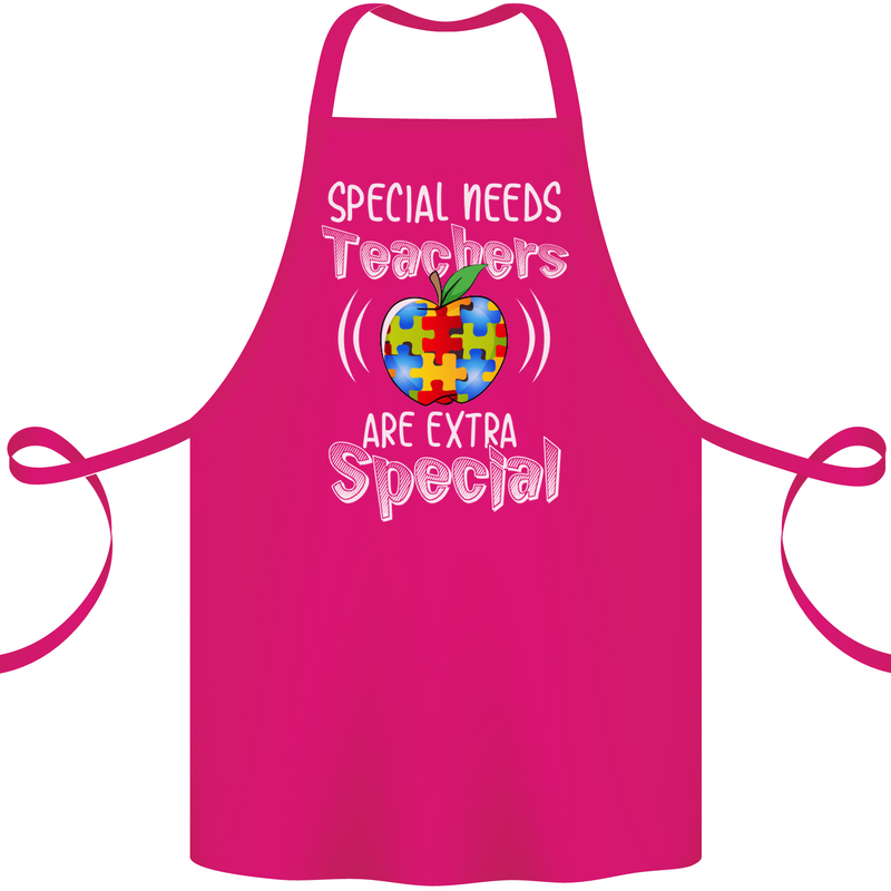 Special Needs Teachers Autism Autistic ASD Cotton Apron 100% Organic Pink
