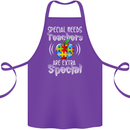 Special Needs Teachers Autism Autistic ASD Cotton Apron 100% Organic Purple