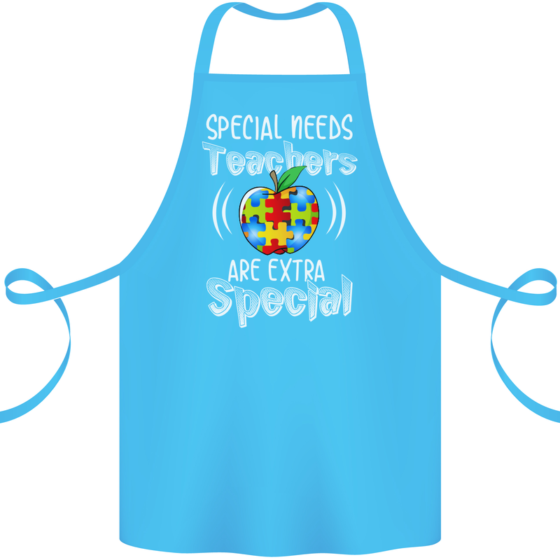 Special Needs Teachers Autism Autistic ASD Cotton Apron 100% Organic Turquoise