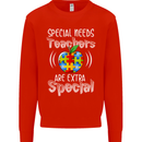 Special Needs Teachers Autism Autistic ASD Kids Sweatshirt Jumper Bright Red