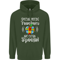 Special Needs Teachers Autism Autistic ASD Mens 80% Cotton Hoodie Forest Green