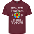 Special Needs Teachers Autism Autistic ASD Mens Cotton T-Shirt Tee Top Maroon