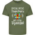Special Needs Teachers Autism Autistic ASD Mens Cotton T-Shirt Tee Top Military Green