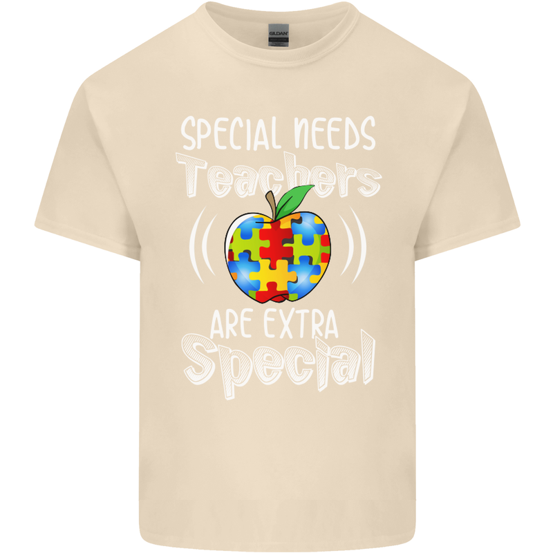 Special Needs Teachers Autism Autistic ASD Mens Cotton T-Shirt Tee Top Natural