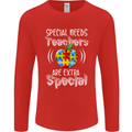 Special Needs Teachers Autism Autistic ASD Mens Long Sleeve T-Shirt Red