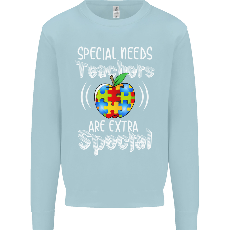 Special Needs Teachers Autism Autistic ASD Mens Sweatshirt Jumper Light Blue