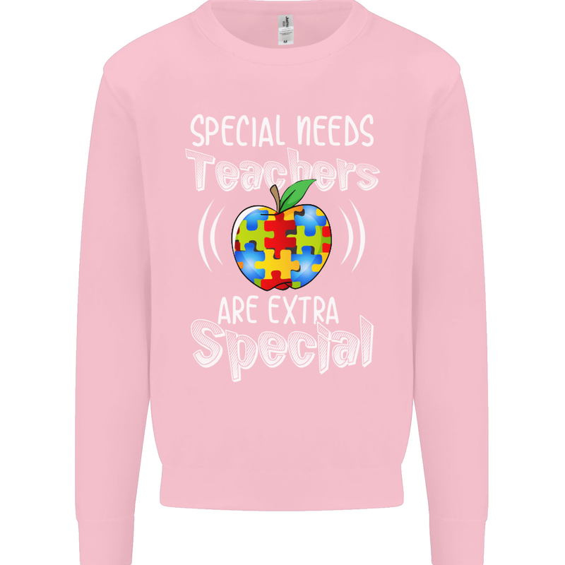 Special Needs Teachers Autism Autistic ASD Mens Sweatshirt Jumper Light Pink