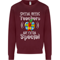 Special Needs Teachers Autism Autistic ASD Mens Sweatshirt Jumper Maroon