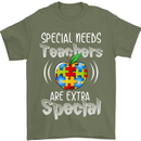 Special Needs Teachers Autism Autistic ASD Mens T-Shirt Cotton Gildan Military Green