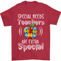 Special Needs Teachers Autism Autistic ASD Mens T-Shirt Cotton Gildan Red