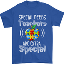 Special Needs Teachers Autism Autistic ASD Mens T-Shirt Cotton Gildan Royal Blue
