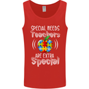 Special Needs Teachers Autism Autistic ASD Mens Vest Tank Top Red