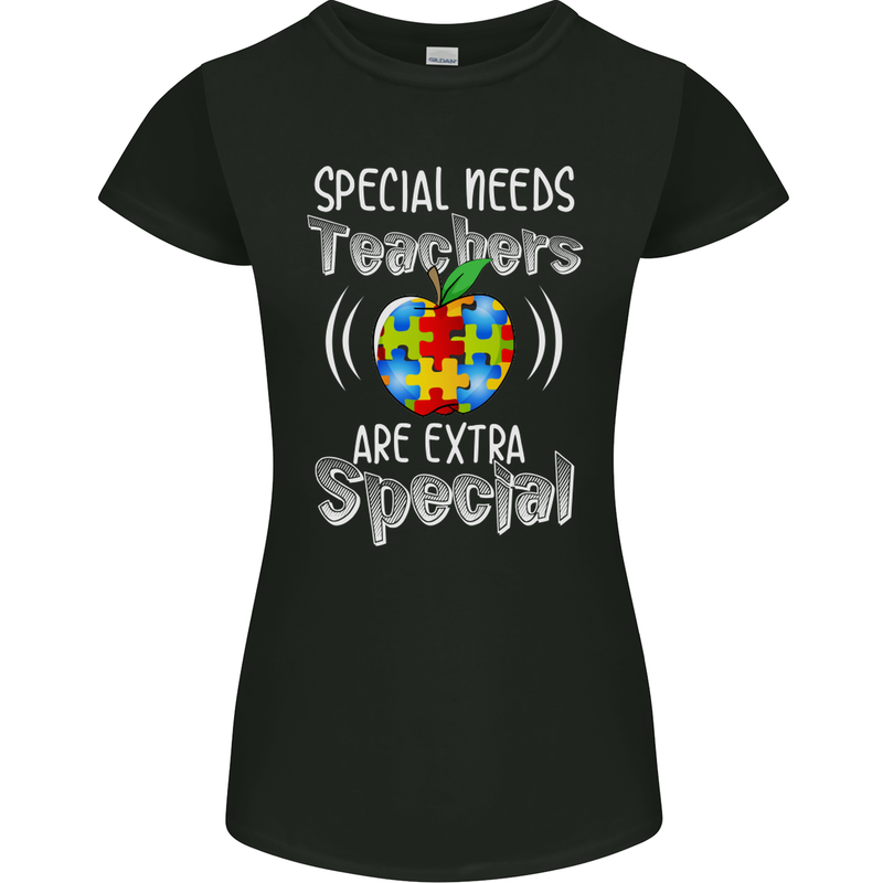 Special Needs Teachers Autism Autistic ASD Womens Petite Cut T-Shirt Black
