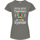 Special Needs Teachers Autism Autistic ASD Womens Petite Cut T-Shirt Charcoal
