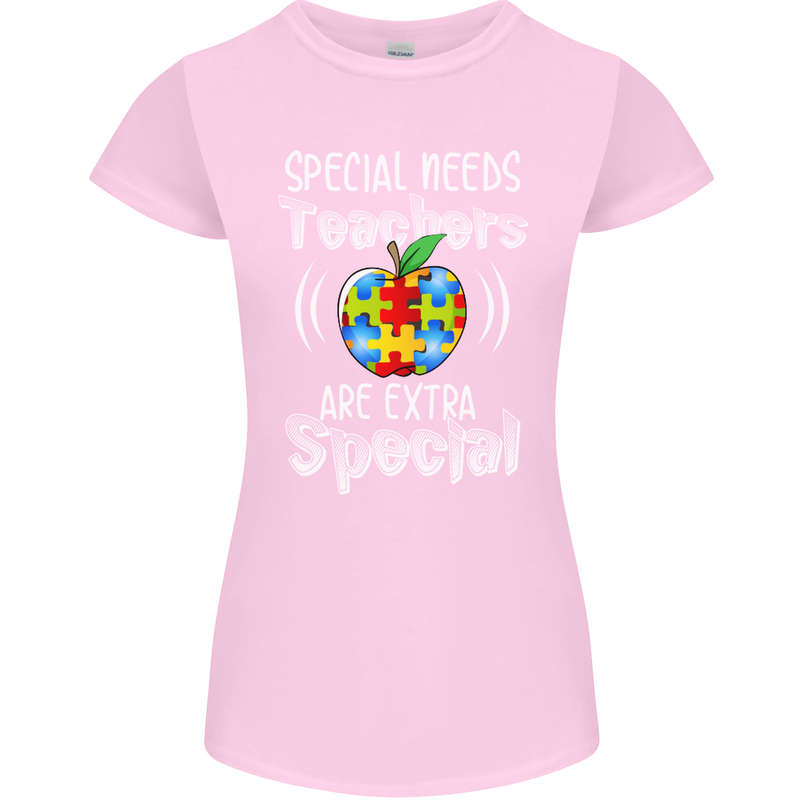 Special Needs Teachers Autism Autistic ASD Womens Petite Cut T-Shirt Light Pink
