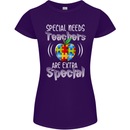 Special Needs Teachers Autism Autistic ASD Womens Petite Cut T-Shirt Purple