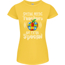 Special Needs Teachers Autism Autistic ASD Womens Petite Cut T-Shirt Yellow