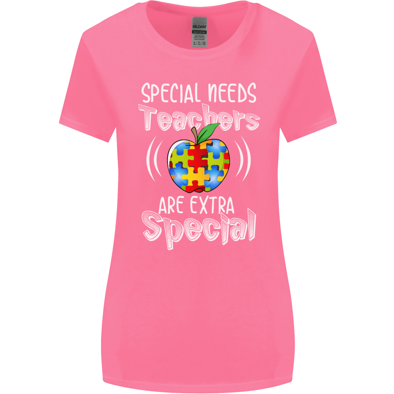 Special Needs Teachers Autism Autistic ASD Womens Wider Cut T-Shirt Azalea