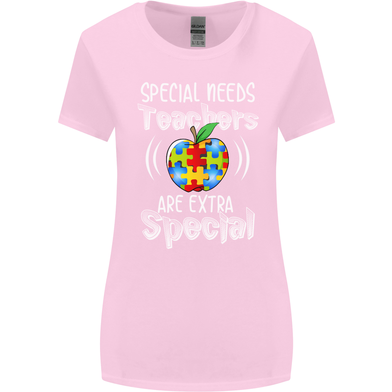Special Needs Teachers Autism Autistic ASD Womens Wider Cut T-Shirt Light Pink