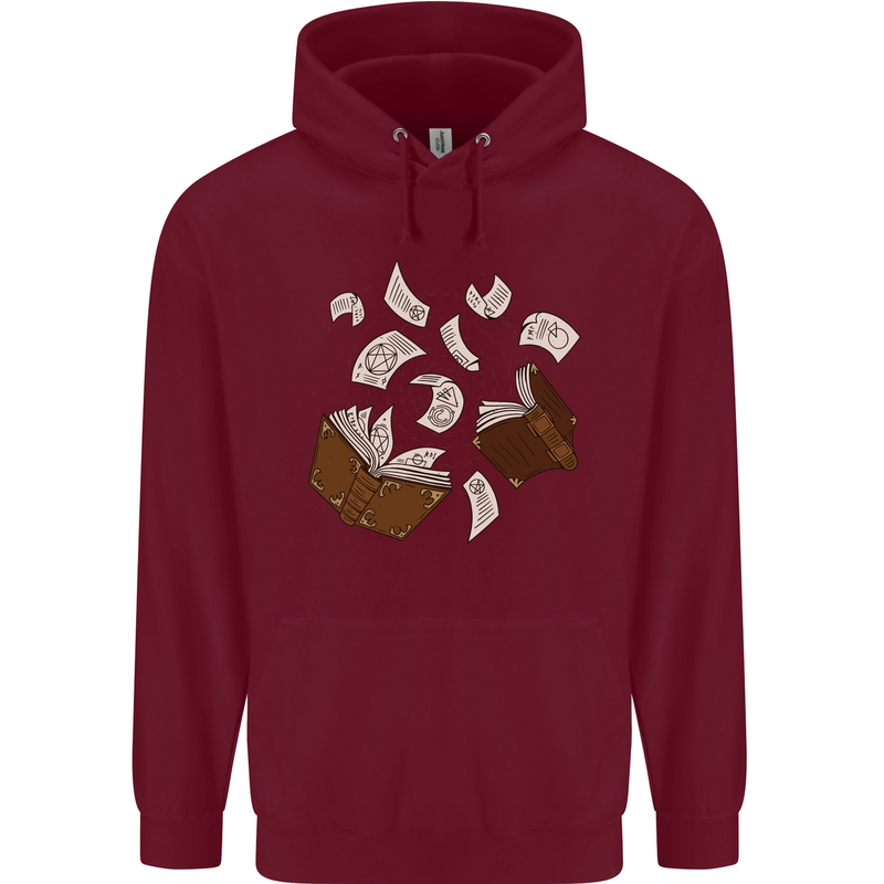 Spell Book Magic Magician Magical Childrens Kids Hoodie Maroon